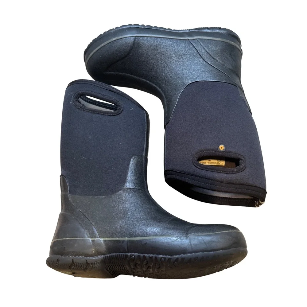 Bogs Classic High Youth Size 5 Black Waterproof Insulated Rain Snow Boots Unisex